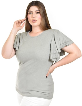 Blusa Roman Fashion manga corta para mujer