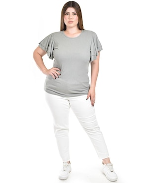 Blusa Roman Fashion manga corta para mujer