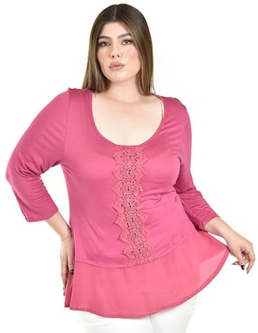 Blusa Roman Fashion manga 3/4 para mujer