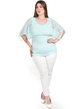 Blusa Roman Fashion manga corta para mujer