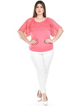 Blusa Roman Fashion manga corta para mujer