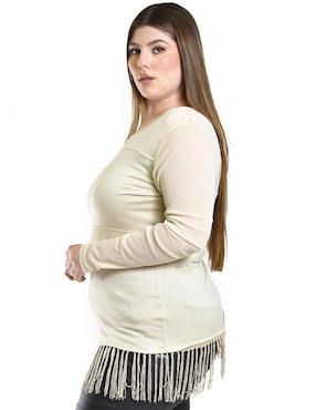 Blusa Roman Fashion manga larga para mujer