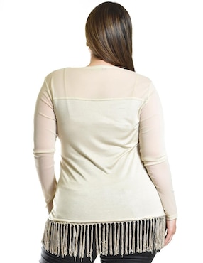 Blusa Roman Fashion manga larga para mujer