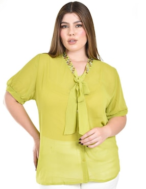 Blusa Roman Fashion manga corta para mujer