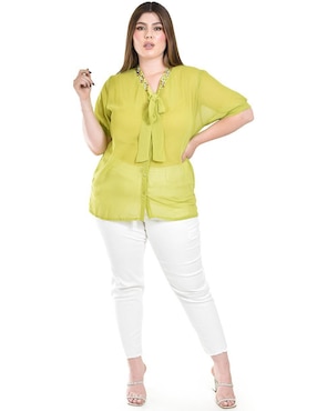 Blusa Roman Fashion manga corta para mujer