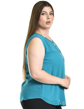 Blusa Roman Fashion sin manga para mujer