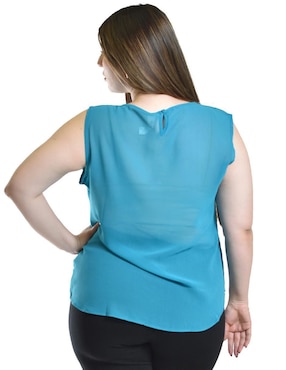 Blusa Roman Fashion sin manga para mujer