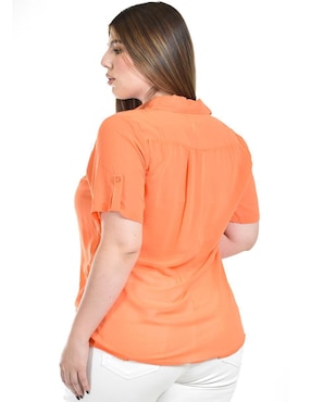 Blusa Roman Fashion manga corta para mujer