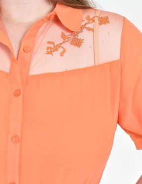 Blusa Roman Fashion manga corta para mujer