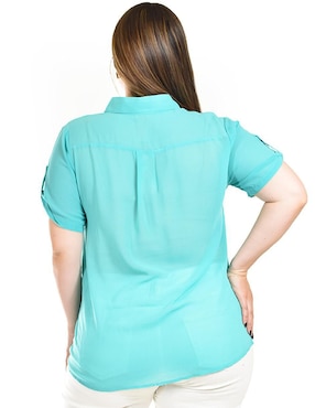 Blusa Roman Fashion manga corta para mujer