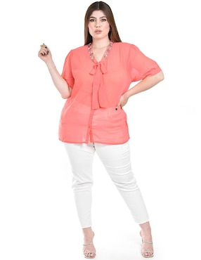 Blusa Roman Fashion manga corta para mujer