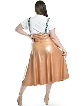 Falda midi Roman Fashion a la cintura alta