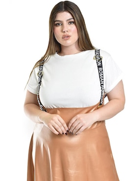 Falda midi Roman Fashion a la cintura alta