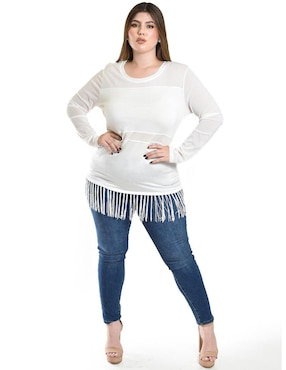 Blusa Roman Fashion manga larga para mujer
