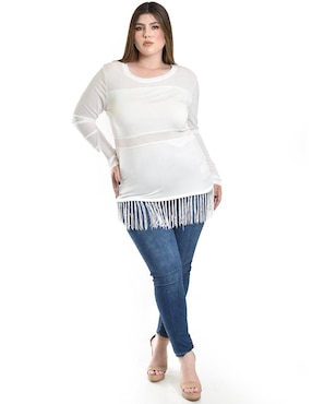 Blusa Roman Fashion manga larga para mujer