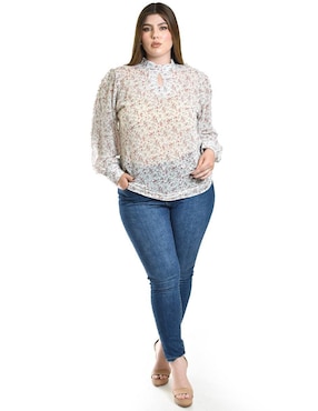 Blusa Roman Fashion manga larga para mujer