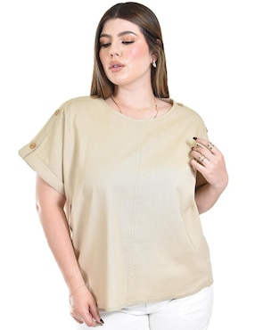 Blusa Roman Fashion manga corta para mujer