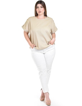 Blusa Roman Fashion manga corta para mujer
