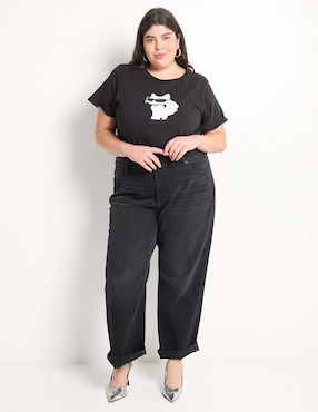 Playera manga corta Karl Lagerfeld Paris cuello redondo para mujer