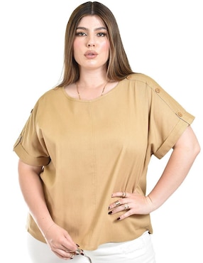 Blusa Roman Fashion manga corta para mujer
