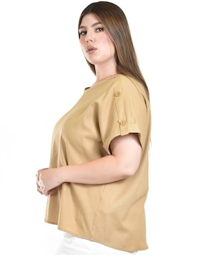 Blusa Roman Fashion manga corta para mujer