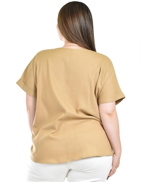 Blusa Roman Fashion manga corta para mujer