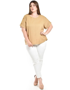 Blusa Roman Fashion manga corta para mujer