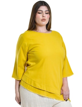 Blusa Roman Fashion manga 3/4 para mujer