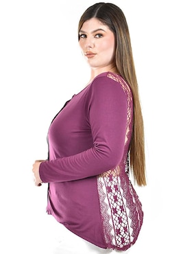 Blusa Roman Fashion manga larga para mujer