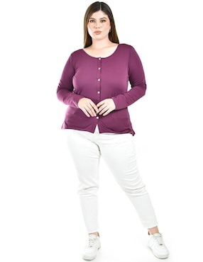 Blusa Roman Fashion manga larga para mujer