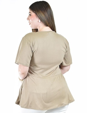 Blusa Roman Fashion manga corta para mujer