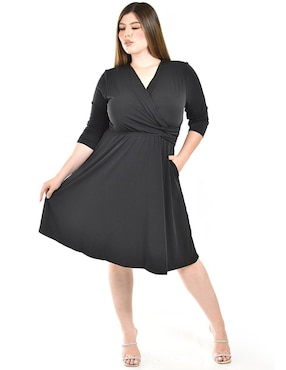 Vestido a la rodilla casual Roman Fashion para mujer