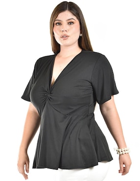 Blusa Roman Fashion manga corta para mujer