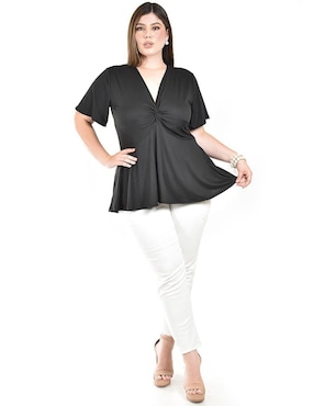 Blusa Roman Fashion manga corta para mujer