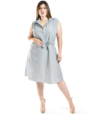 Vestido a la rodilla casual Roman Fashion para mujer