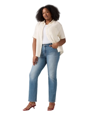 Jeans regular straight Levi's 314 PL shaping corte cintura para mujer