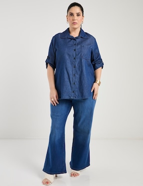 Blusa camisera The Pattern manga 3/4 para mujer