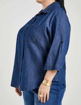 Blusa camisera The Pattern manga 3/4 para mujer