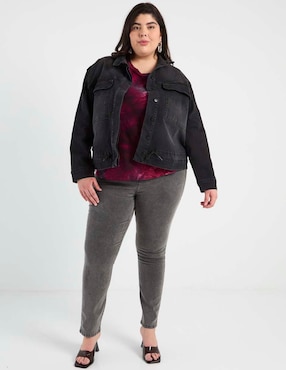 Chamarra denim The Pattern de mezclilla para mujer