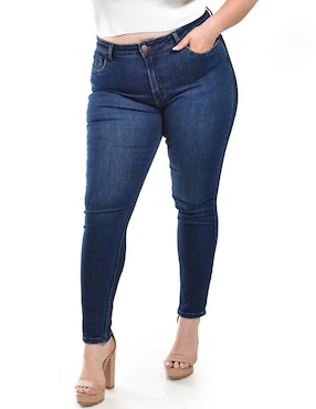 Jeans skinny Roman Fashion corte media cintura para mujer