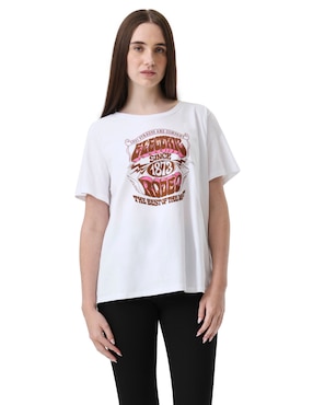 Playera manga corta Levi's cuello redondo para mujer