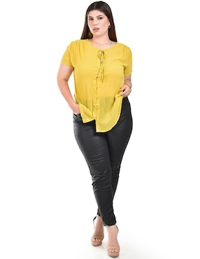 Blusa Roman Fashion manga corta para mujer