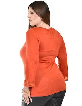 Blusa Roman Fashion manga larga para mujer
