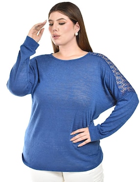 Blusa Roman Fashion manga larga para mujer