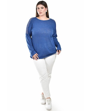 Blusa Roman Fashion manga larga para mujer