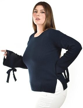 Suéter Roman Fashion cuello redondo para mujer