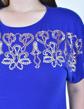 Blusa Roman Fashion manga corta para mujer