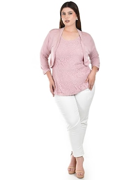 Blusa Roman Fashion manga 3/4 para mujer