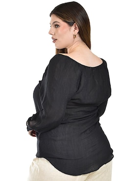 Blusa Roman Fashion manga 3/4 para mujer