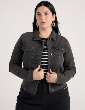 Chamarra denim Only Carmakoma para mujer